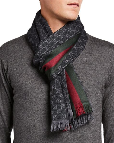 gucci man scarf|gucci scarf men's silk.